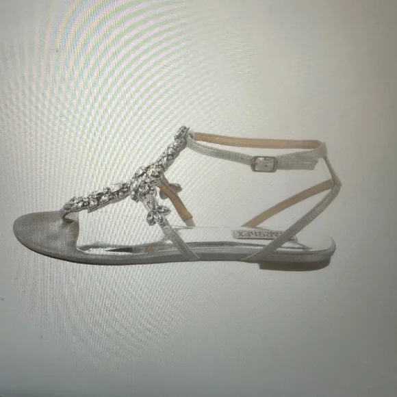 Badgley Mischka Crystal Embellished Sandals - Picture 9 of 9
